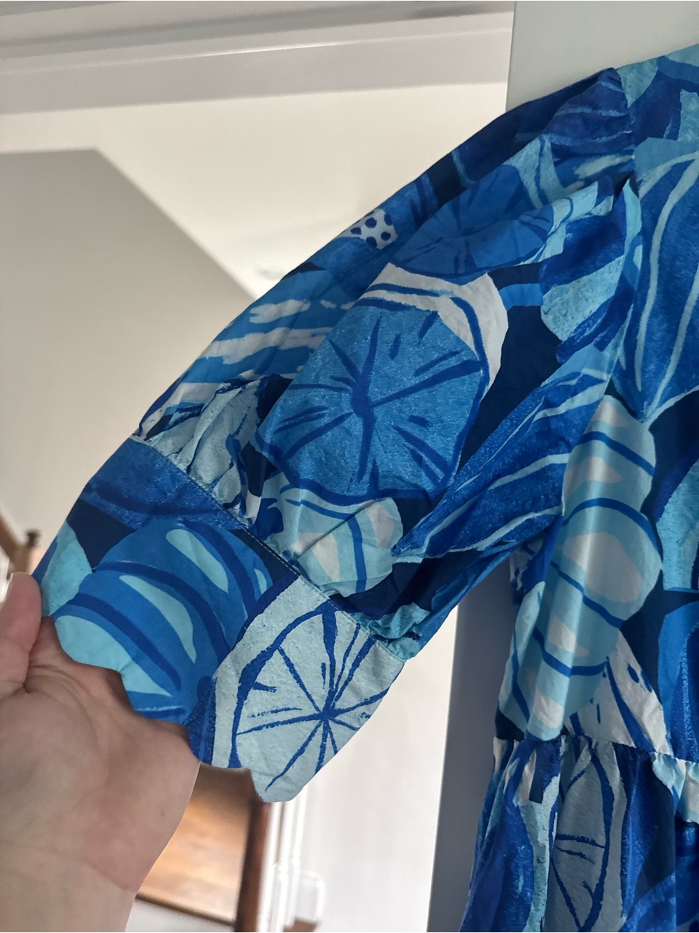 Anthropologie Farm Rio Short-Sleeve Printed Midi Shirt Dress - Picture 4 of 8